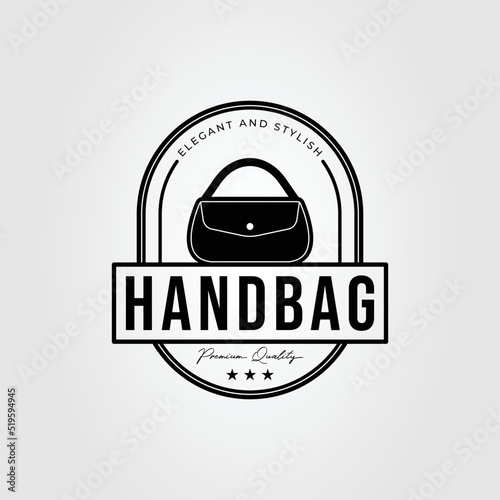 women handbag or sling bag logo vector illustration design