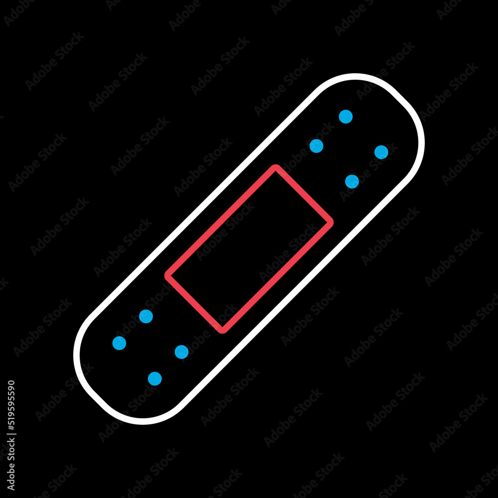 Adhesive plaster vector icon. Medical sign Adhesive plaster vector icon. Medical sign