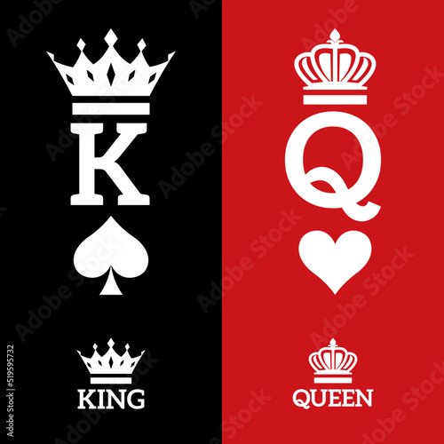 king and queen couple icon vector