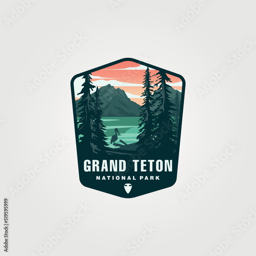 Tela vector of grand teton national park logo symbol illustration design, united stat