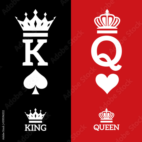 King and queen couple icon vector