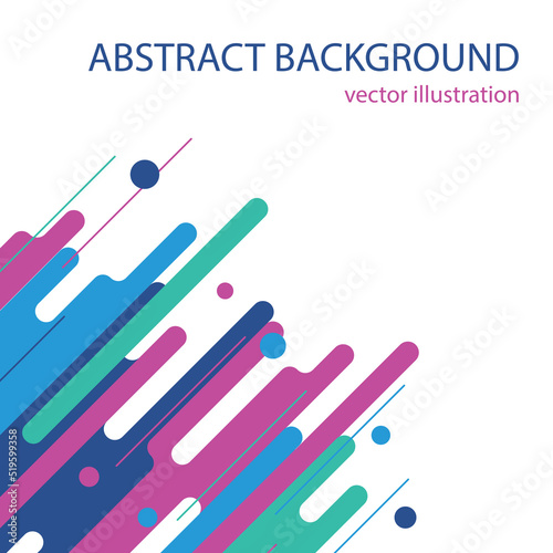 abstract red, green, yellow, striped diagonal light lines on a dark blue background. Vector illustration