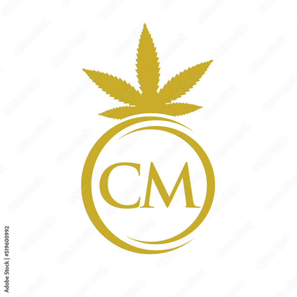 Letter CM Cannabis Marijuana Logo. Cannabis Logo Symbol for Therapy, Medical and Health Care Letter CM Cannabis Marijuana Logo. Cannabis Logo Symbol for Therapy, Medical and Health Care