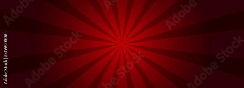 Circus red poster with rays