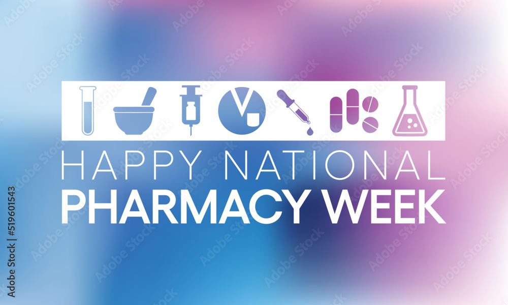 Obraz premium National Pharmacy Week is observed every year in October. to raise your patients and colleagues awareness about the vital role pharmacists play on the healthcare team. Vector illustration