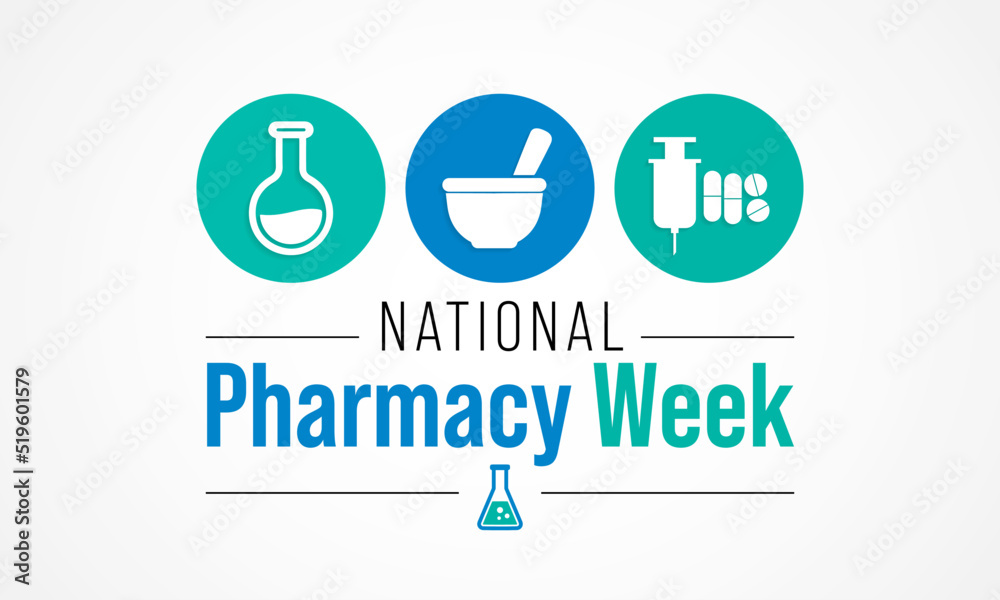 National Pharmacy Week is observed every year in October. to raise your patients and colleagues awareness about the vital role pharmacists play on the healthcare team. Vector illustration