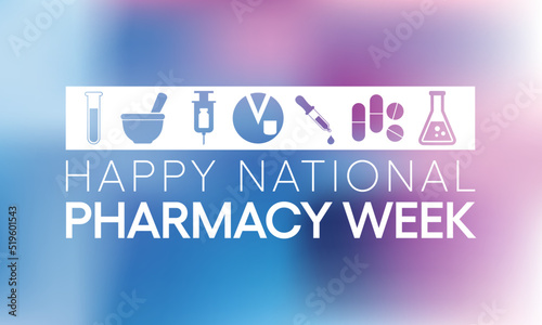 National Pharmacy Week is observed every year in October. to raise your patients and colleagues awareness about the vital role pharmacists play on the healthcare team. Vector illustration