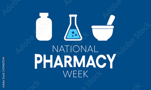 National Pharmacy Week is observed every year in October. to raise your patients and colleagues awareness about the vital role pharmacists play on the healthcare team. Vector illustration