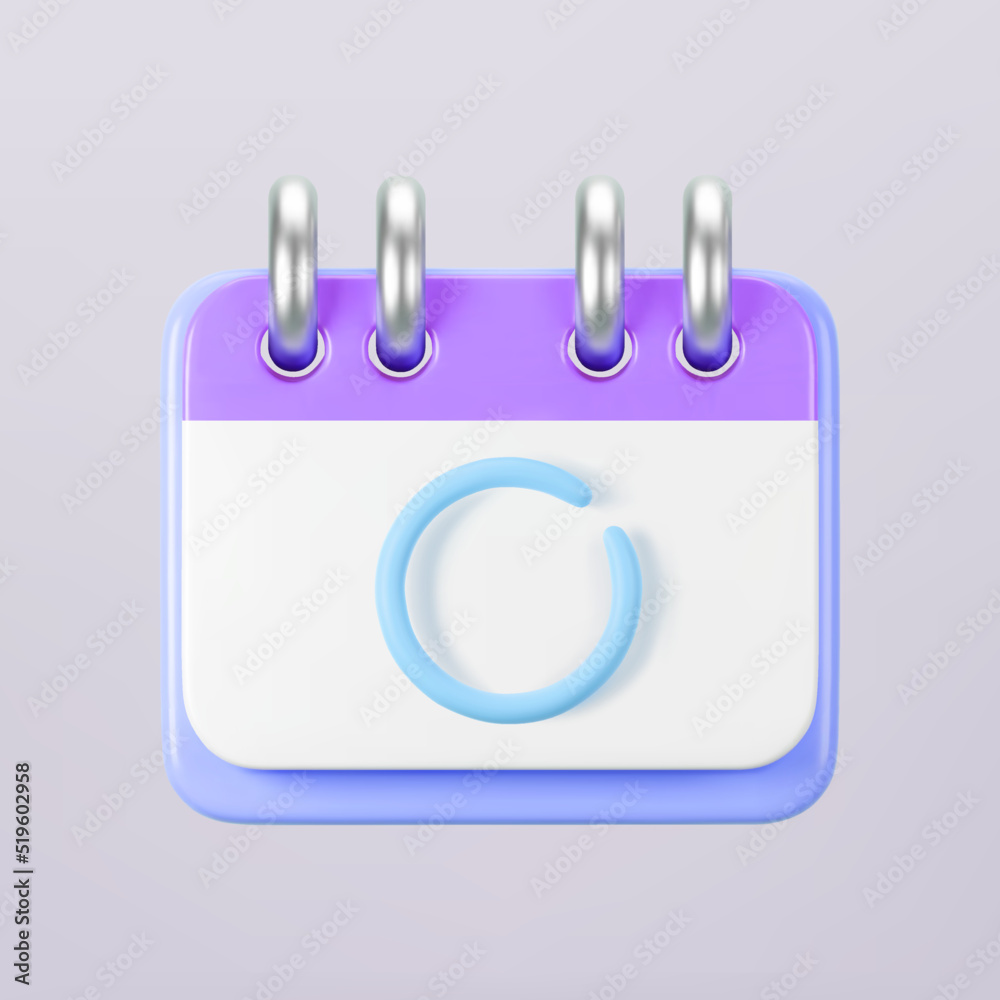 3d purple calendar icons with highlighted circle day and flipping pages. Save the date. Render of daily schedule planner with mark the date. Calendar important day concept. 3d cartoon simple vector 3d purple calendar icons with highlighted circle day and flipping pages. Save the date. Render of daily schedule planner with mark the date. Calendar important day concept. 3d cartoon simple vector