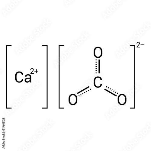 chemistry compound of calcium carbonate (CaCO3)
