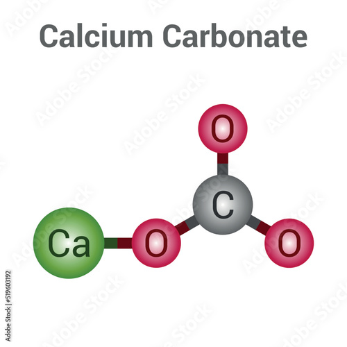 chemistry compound of calcium carbonate (CaCO3) photo