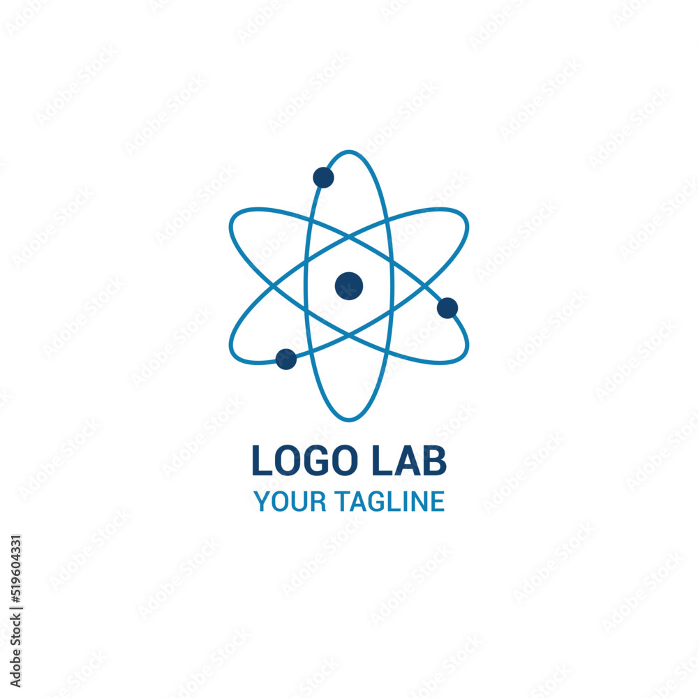 Chemistry molecule lab logo. Molecular structure vector illustration isolated on white background. Chemistry molecule lab logo. Molecular structure vector illustration isolated on white background.