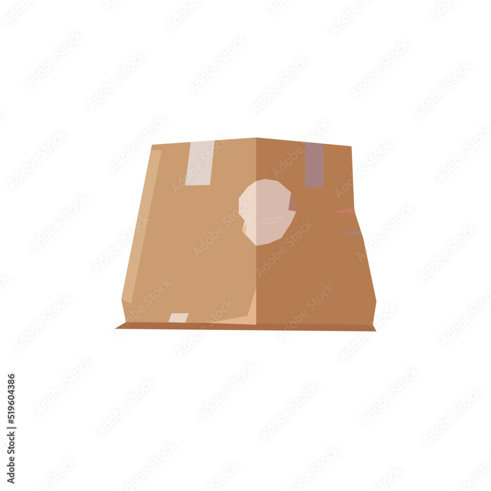 Damaged broken cardboard box. Broken, wet, torn carton delivery box. Carton damaged cardboard package Damaged broken cardboard box. Broken, wet, torn carton delivery box. Carton damaged cardboard package