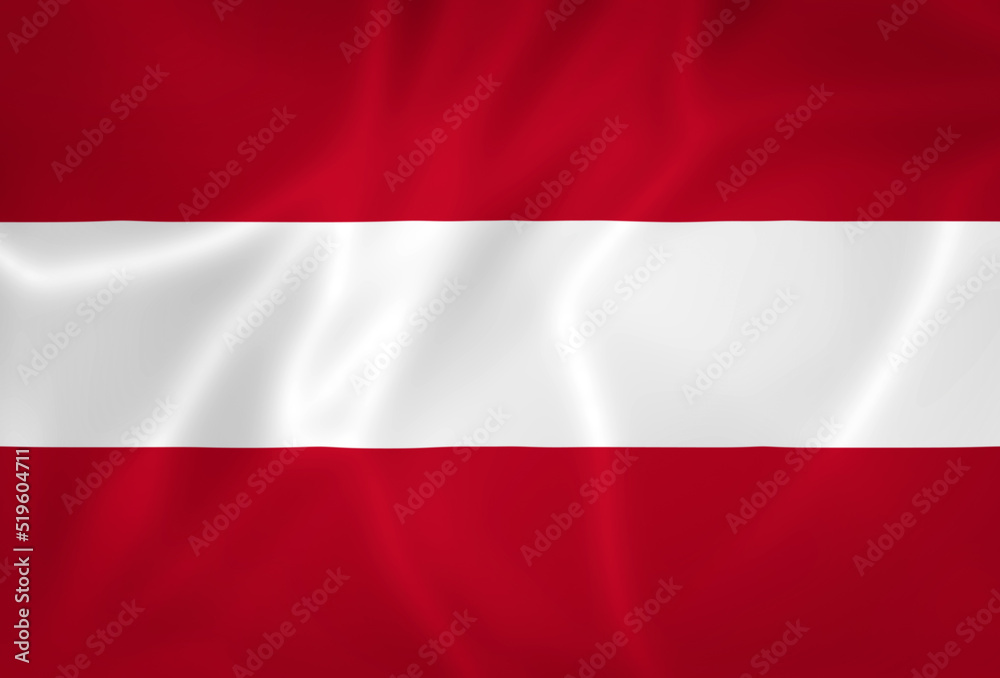 Illustration waving state flag of Austria