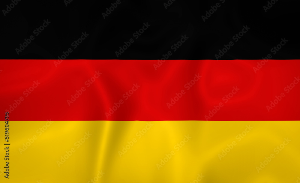 Illustration waving state flag of Germany Illustration waving state flag of Germany