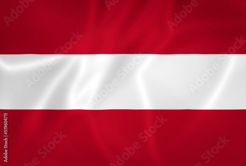 Illustration waving state flag of Austria