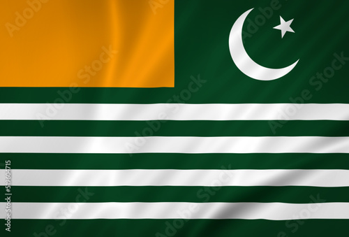 Illustration waving state flag of Azad Kashmir