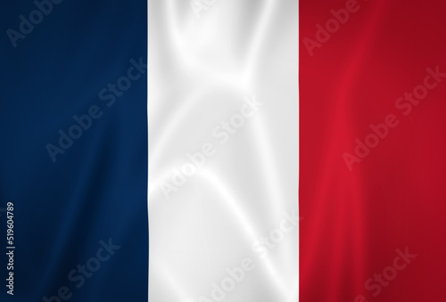 Illustration waving state flag of France