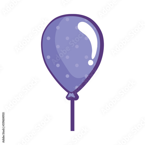 purple balloon helium floating