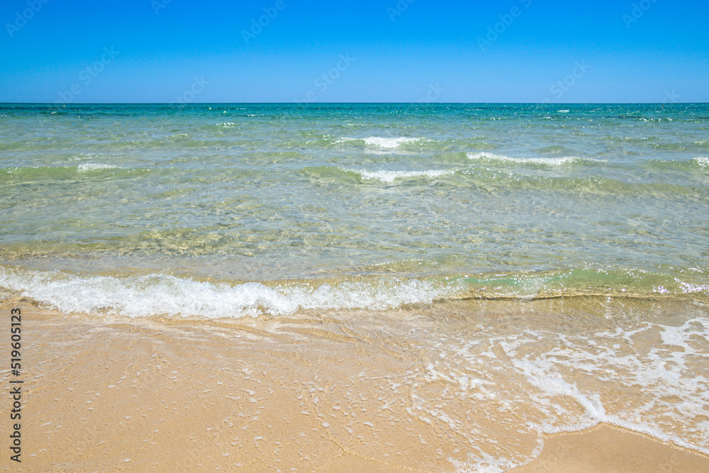 superbe plage avec un ciel bleu en été superbe plage avec un ciel bleu en été