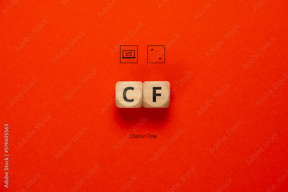 Concept business marketing acronym CF or Citation Flow Concept business marketing acronym CF or Citation Flow