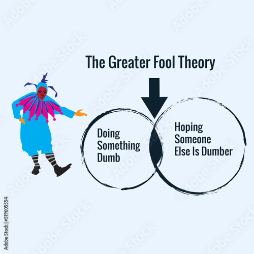 The Greater Fool Theory Concept Design - stock illustration. photo