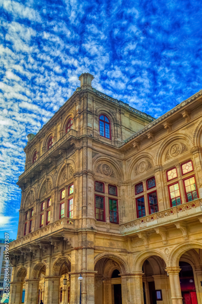 Fototapeta premium Detail at Vienna State Opera building in Vienna, Austria.