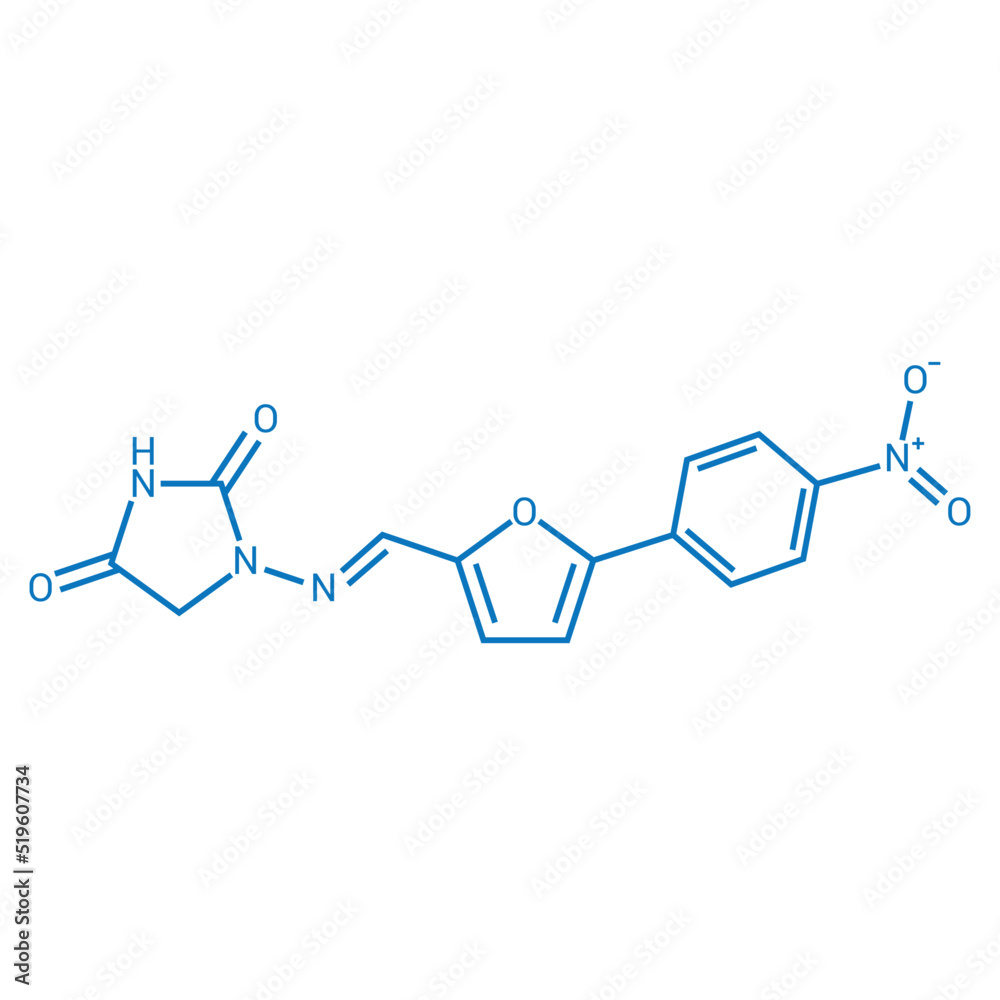 chemical structure of Dantrolene (C14H10N4O5) chemical structure of Dantrolene (C14H10N4O5)