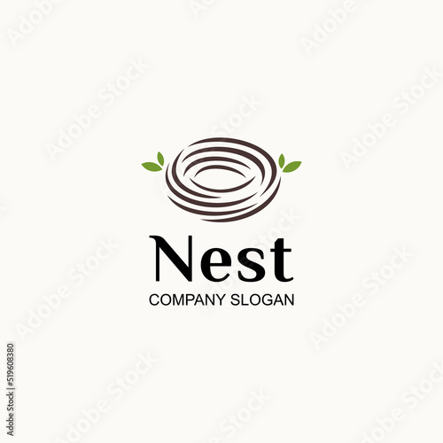 Bird's nest logo - vector illustration, bird's nest logo design emblem. Suitable for your design need, logo, illustration, animation, etc.
