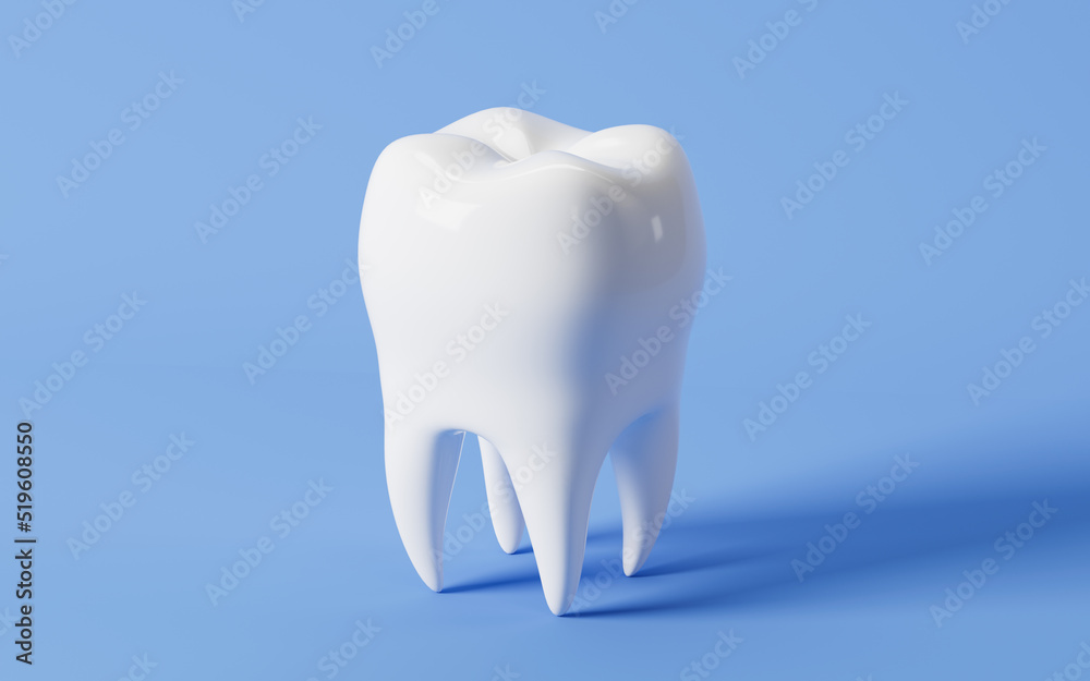 Whitening tooth and tooth health in the blue background, 3d rendering. Whitening tooth and tooth health in the blue background, 3d rendering.