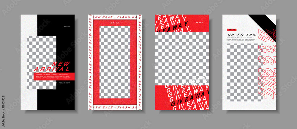 Set of rectangle editable minimal layout social media stories template for personal or business. Use this layout for web, banner, poster, shop, discount, sale, promotional product Set of rectangle editable minimal layout social media stories template for personal or business. Use this layout for web, banner, poster, shop, discount, sale, promotional product
