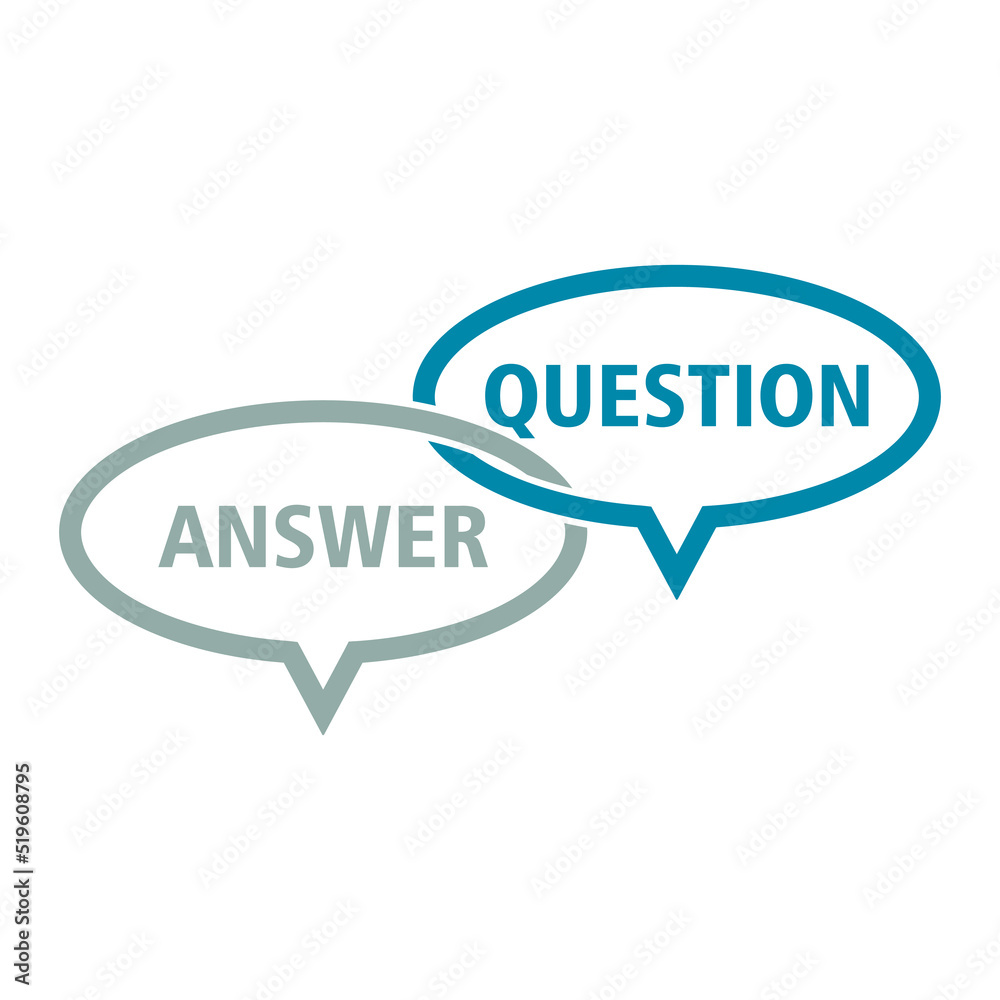 Speech bubbles with Question and Answer icon isolated on white background Speech bubbles with Question and Answer icon isolated on white background