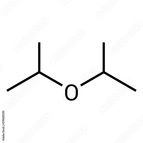 chemical structure of Diisopropyl ether (C6H14O)