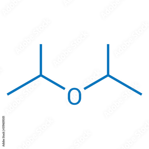 chemical structure of Diisopropyl ether (C6H14O) photo