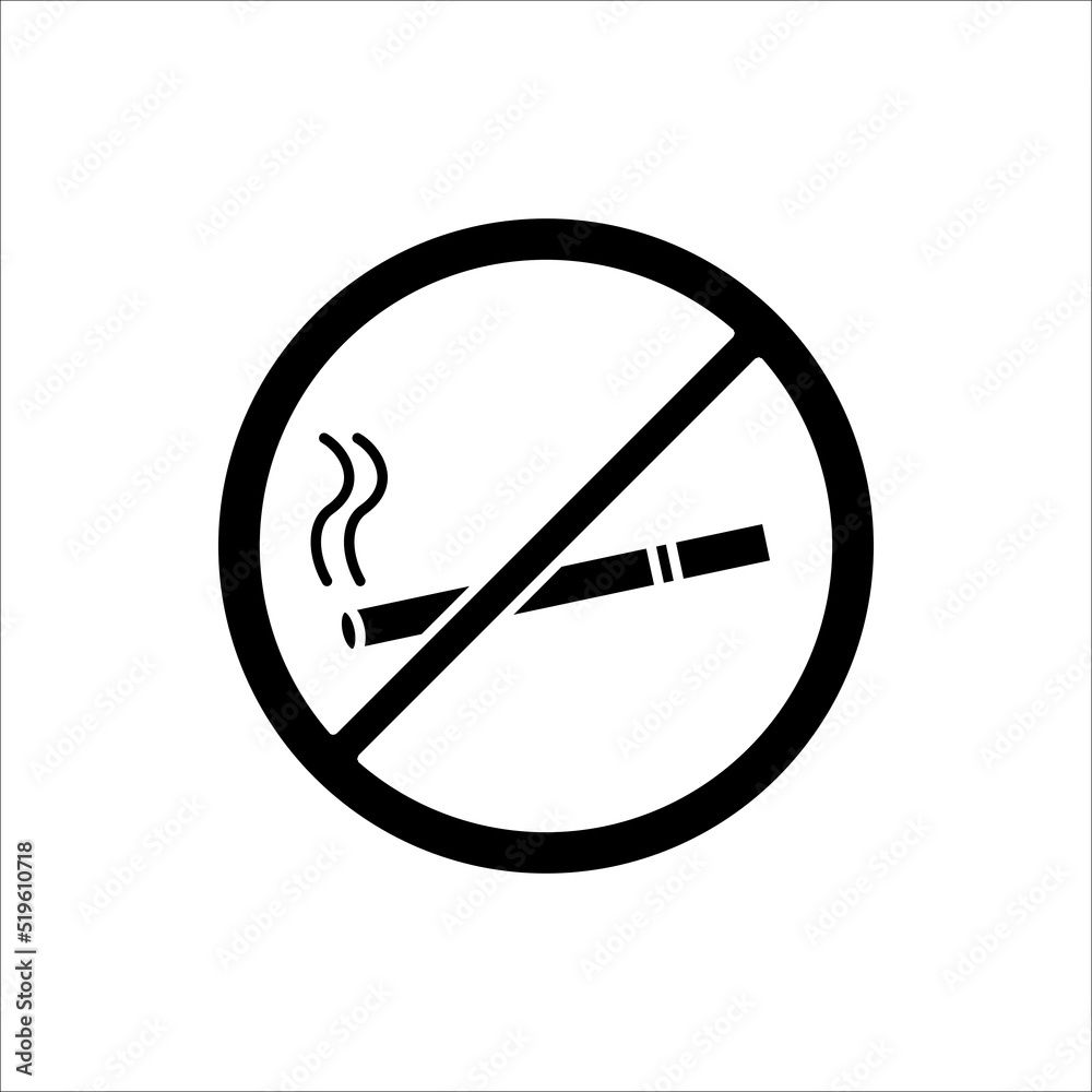 Smoking cigarette line icon. Unhealthy, nicotine, smell. Smoking cigarette line icon. Unhealthy, nicotine, smell.