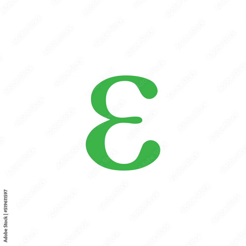 epsilon greek symbol vector illustration isolated on white background. Greek alphabet. epsilon greek symbol vector illustration isolated on white background. Greek alphabet.