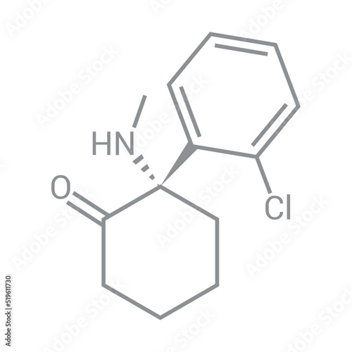 chemical structure of Esketamine (C13H16ClNO)