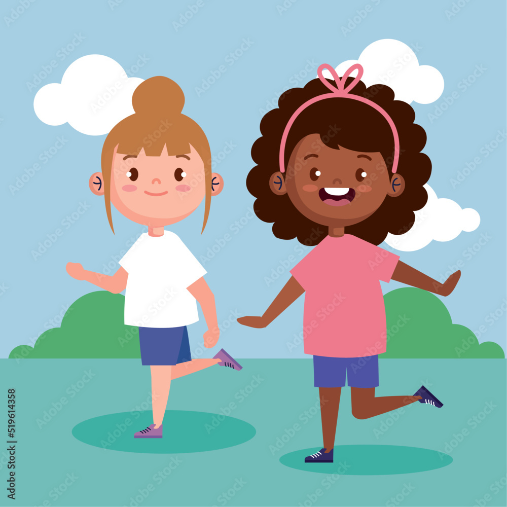 interracial little girls playing interracial little girls playing