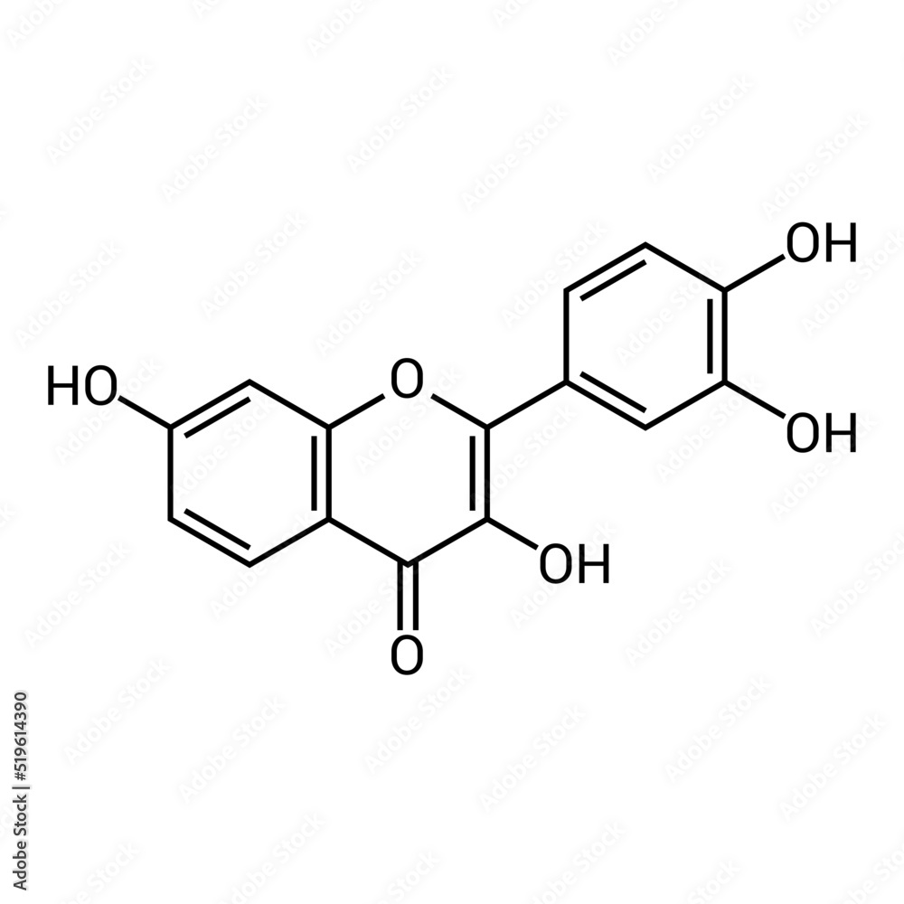 chemical structure of Fisetin (C15H10O6)