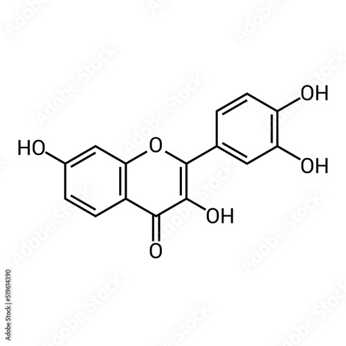 chemical structure of Fisetin (C15H10O6)