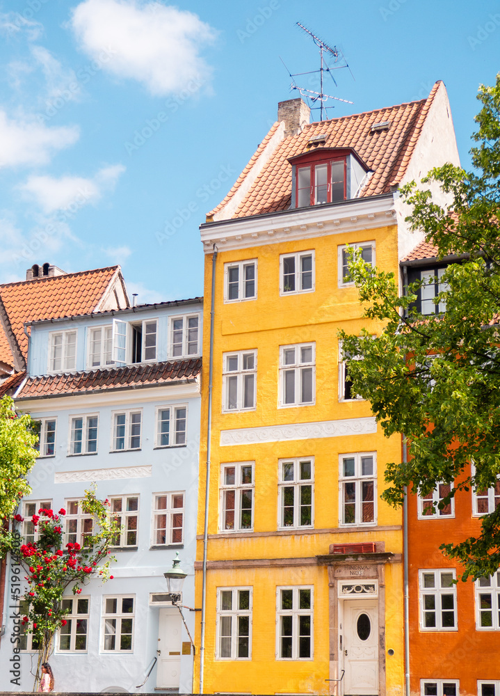 Colourful houses in Copenhagen