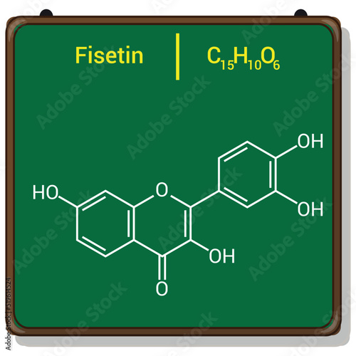 chemical structure of Fisetin (C15H10O6)
