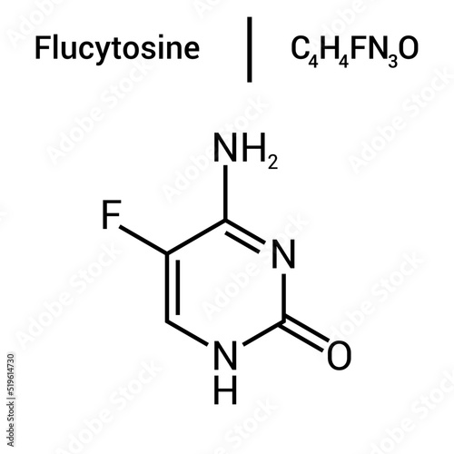 chemical structure of Flucytosine (C4H4FN3O)