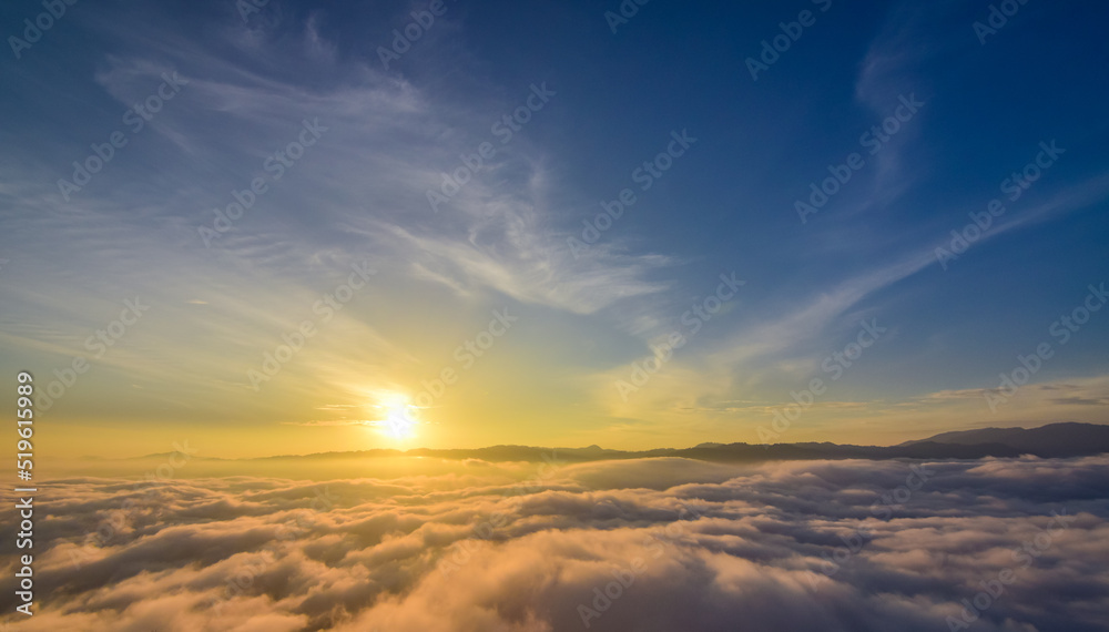dusk sky and twilight in morning day with soft cloud and some foggy for nature advertising background and texture space dusk sky and twilight in morning day with soft cloud and some foggy for nature advertising background and texture space