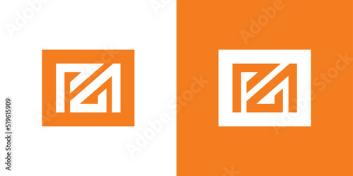 PA or AP letter initial logo design, geometric monogram logo vector