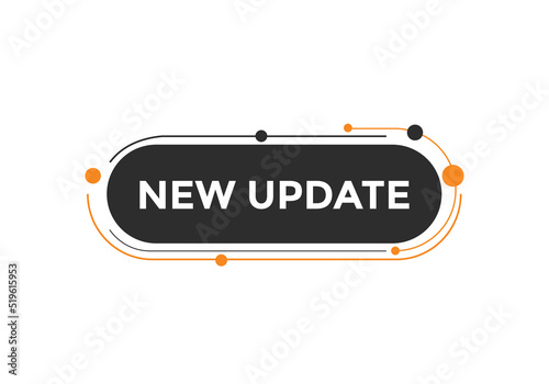 New update button. New update speech bubble
