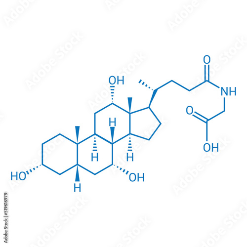chemical structure of Glycocholic acid (C26H43NO6)