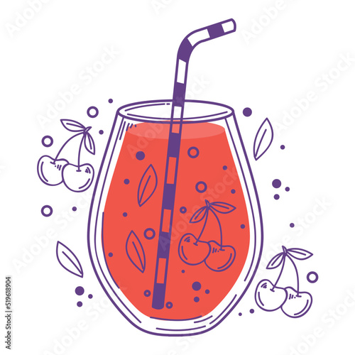 cherries detox drink icon
