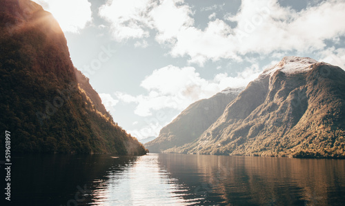 New Zealand Fjords area. Milford and Doubtful sounds