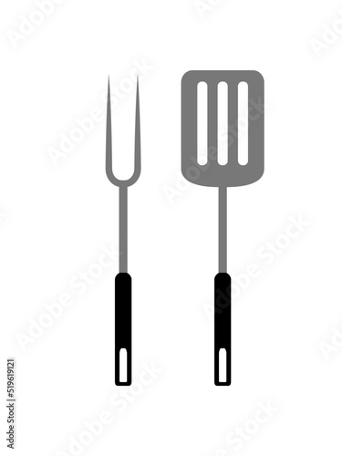 Grillgabel Pfannenwender grillen Utensilien 